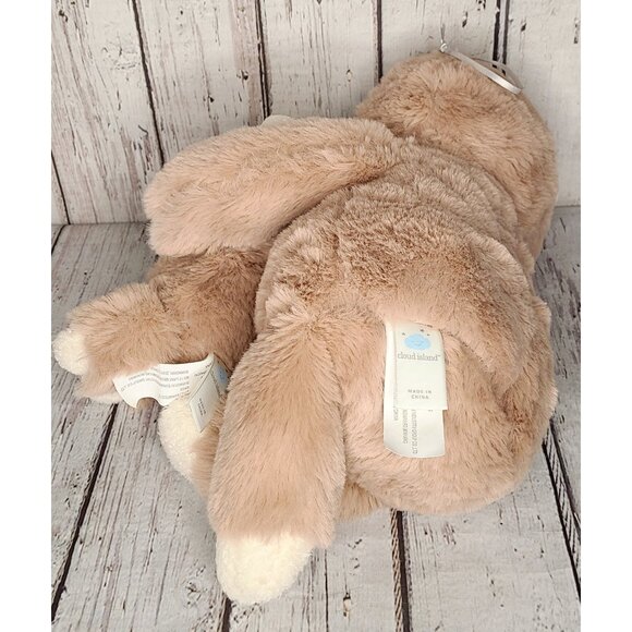 15" Cloud Island Brown Sloth w/ Baby Plush Mini Rattle Stuffed Animal Lovey - Picture 3 of 3